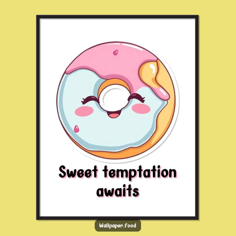 Funny Winking Donut Poster - Add a Splash of Sweet, Humorous Art