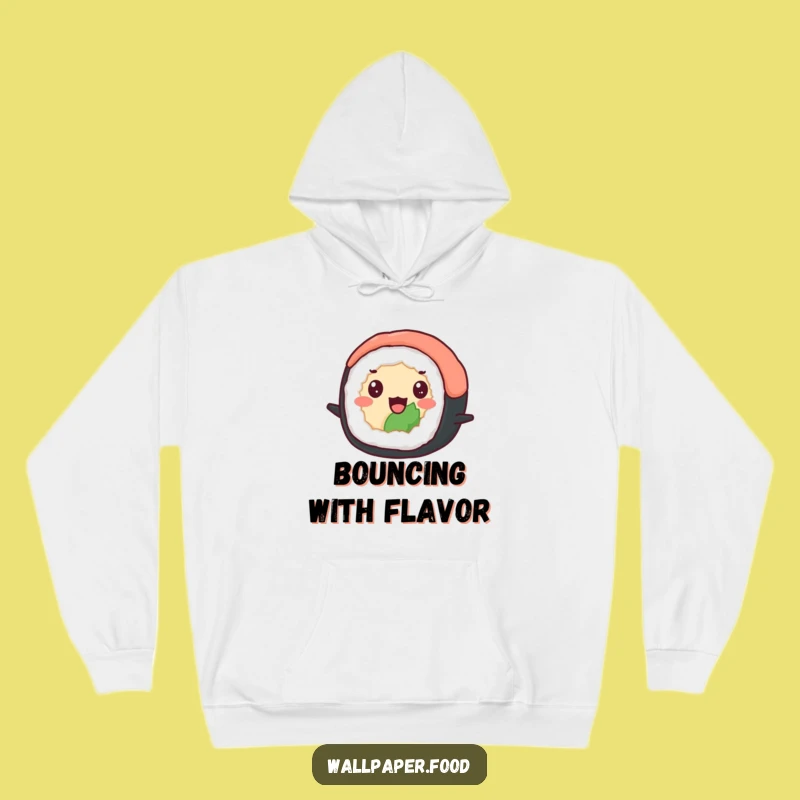 Funny Sushi Bounce Hoodie - Cozy Up with Comical Japanese Comfort!