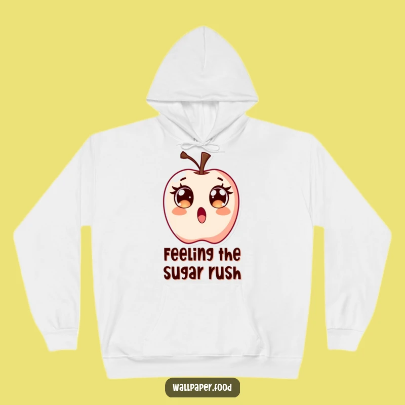 Funny Surprised Candy Apple Hoodie, Cozy Up with Sweet Excitement