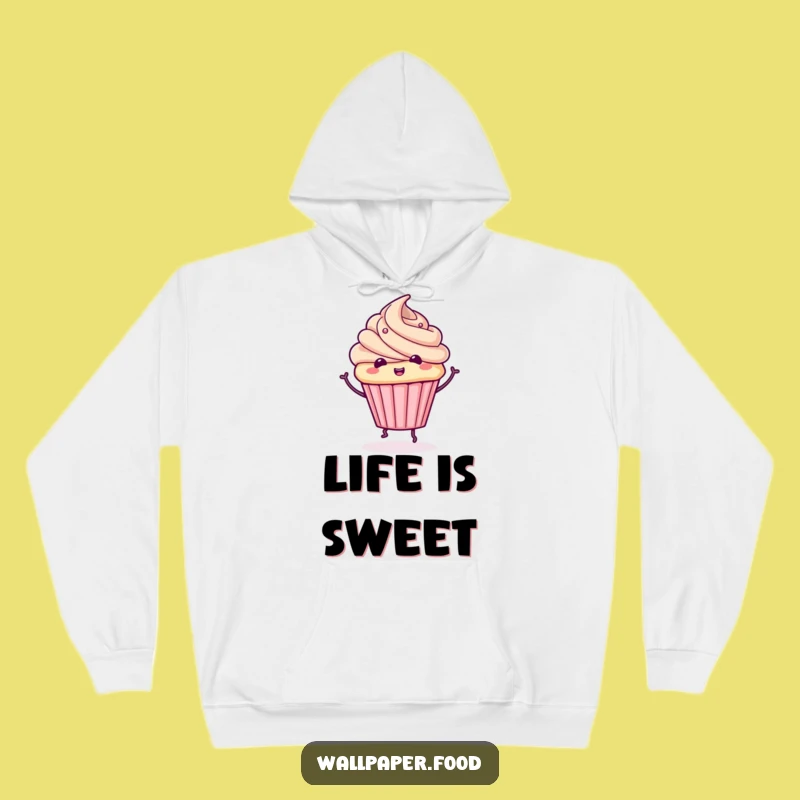 Funny Cupcake Spin Hoodie: Cozy & Cute Dessert Apparel