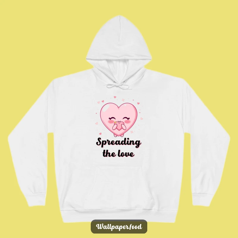 Funny Candy Heart Hoodie - Cozy & Happy Glitter Warmth