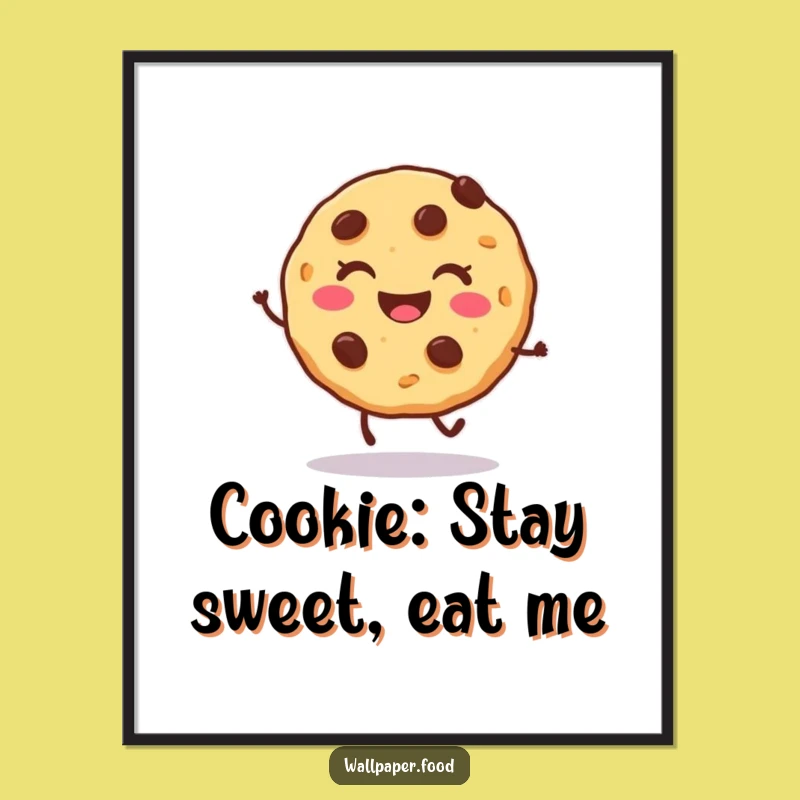 Free Printable Wall Art: Joyful Cookie Hop, Funny Downloadable Decor