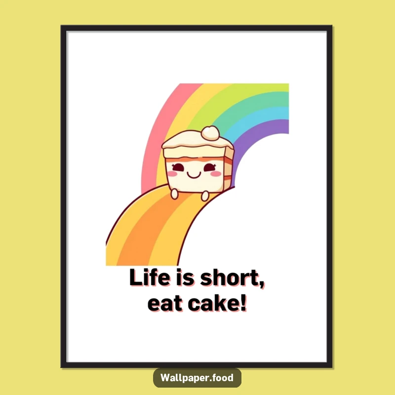 Free Printable Wall Art: Cake Slides Rainbow, Fun Downloadable Decor for Sweet Spaces