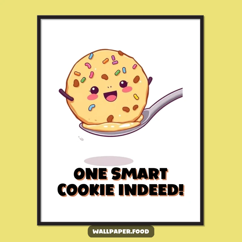 Free Printable Wall Art: Energetic Jumping Cookie Design for a Whimsical and Fun Decor Piece