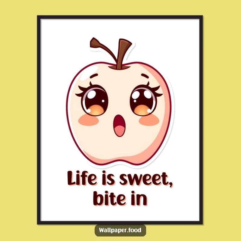 Free Printable Wall Art: Surprised Candy Apple, Exciting Downloadable Decor