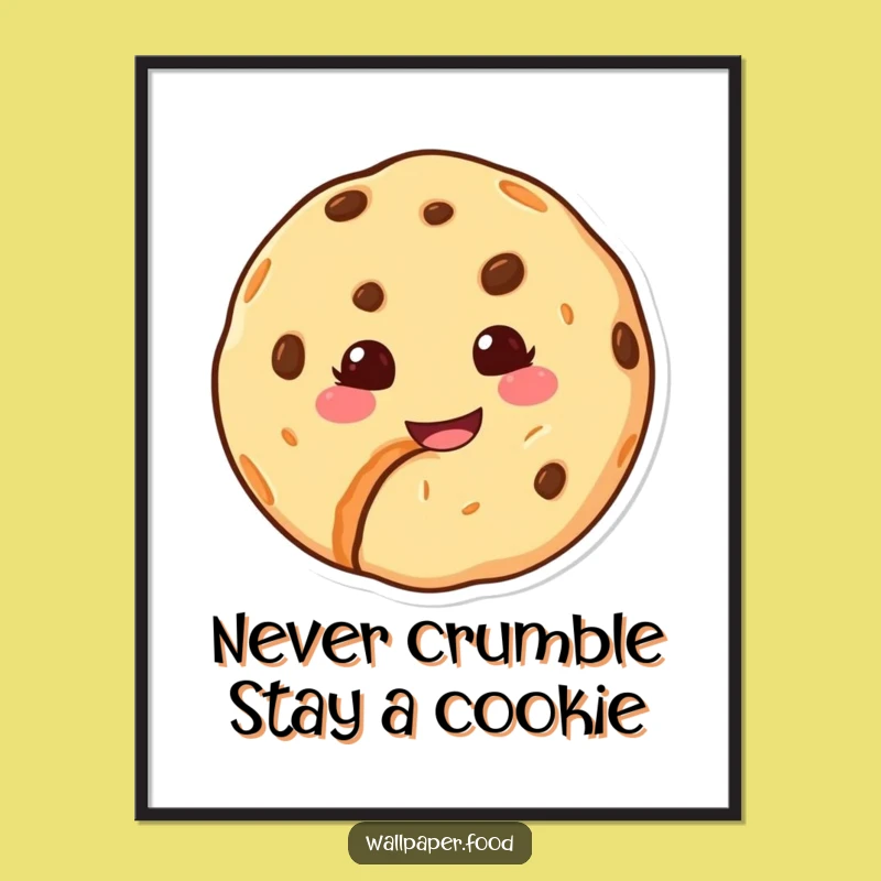 Funny Free Printable Wall Art: Cookie Character's Missing Bite Grin