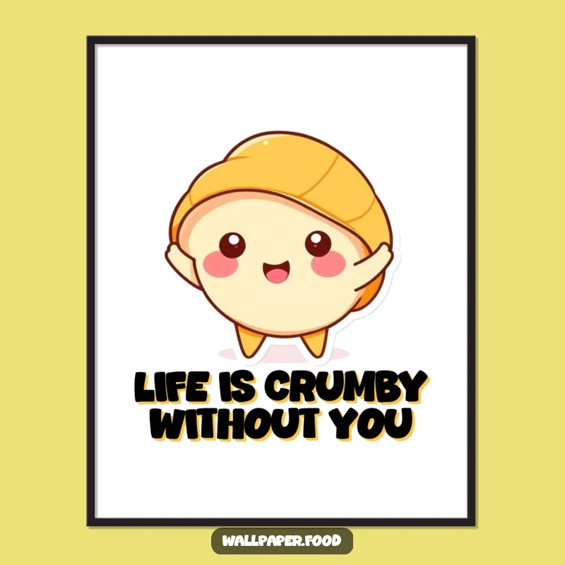 Funny Free Printable Wall Art: Croissant Stretch Downloadable Decor