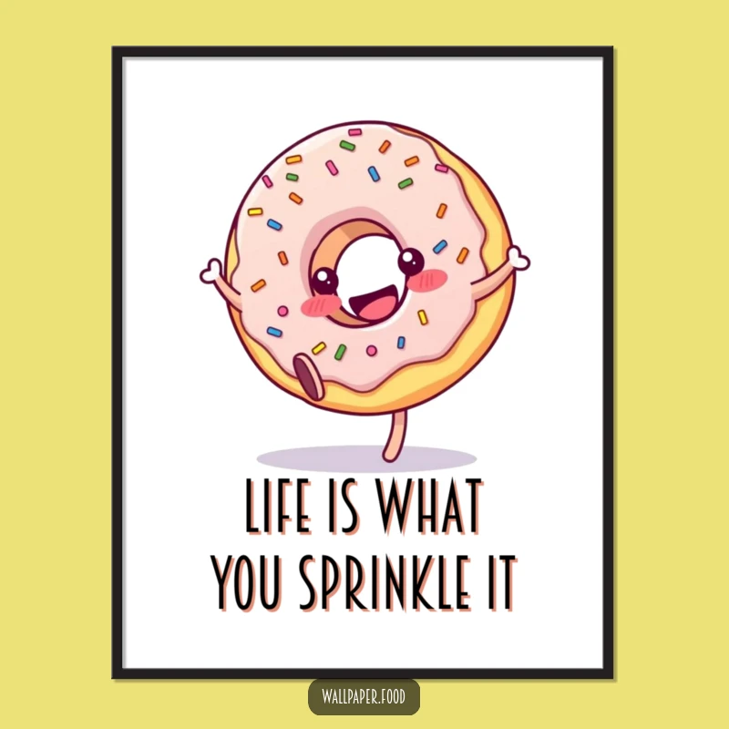 Free Printable Donut Cartwheel Art: Sprinkly Character Downloadable Decor for a Sweet Space