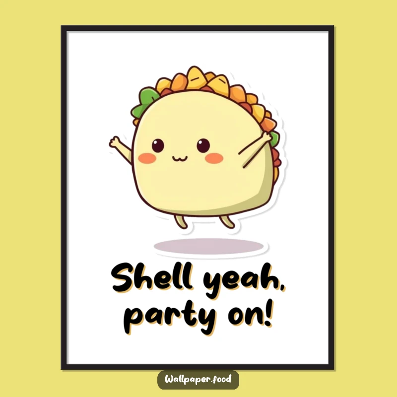 Free Printable Funny Taco Split Wall Art - Hilarious Downloadable Decor for Your Home