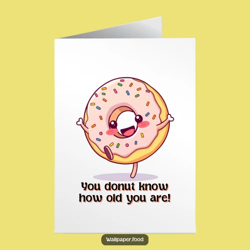 Free Printable Donut Birthday Card: Sprinkly Cartwheel for a Sweet & Funny Downloadable Gift