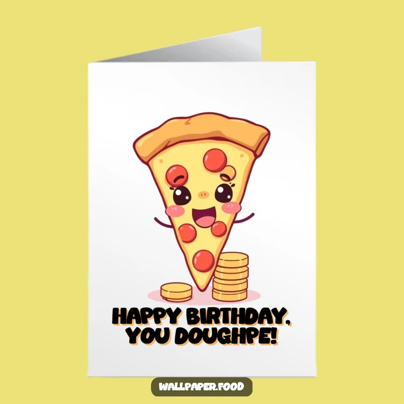Funny Free Printable Birthday Card: Lucky Pizza Slice - Wealthy Downloadable Gift!