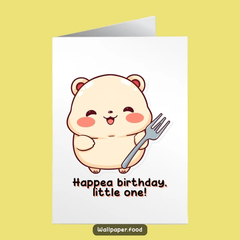 Free Printable Birthday Card: Proud Dumpling Fork, Funny Downloadable Gift for Foodie Birthdays