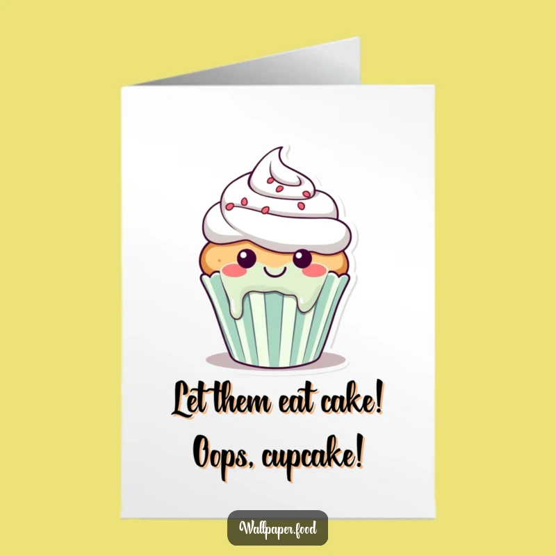 Free Printable Birthday Card: Happy Frosting Cupcake - Downloadable Sweet Gift