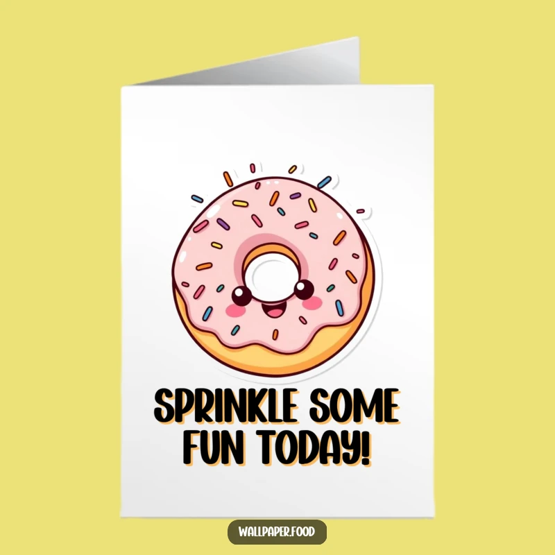 Free Printable Birthday Card: Sprinkled Donut Cheer - Downloadable Fun Gift