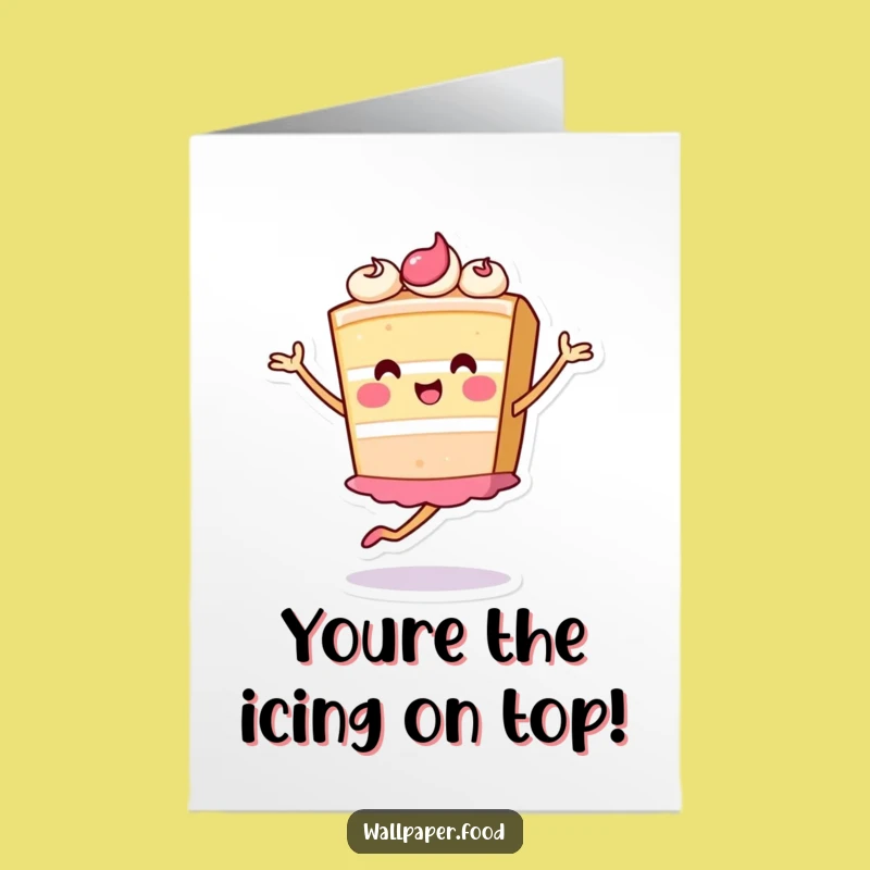 Free Printable Congrats Card: Cake Pirouette Funny Downloadable for Sweet Triumphs