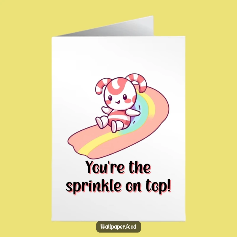 Free Printable Congrats Card: Candy Cane Rainbow - Funny Downloadable Winner!