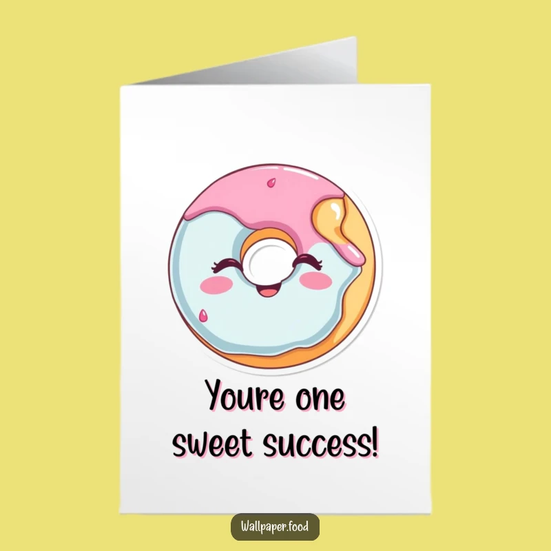 Free Printable Congratulations Card: Winking Donut, Hilarious Downloadable Gift for Any Achievement