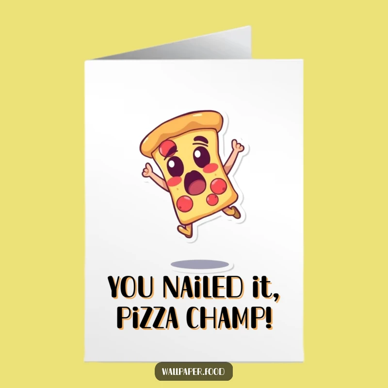 Free Printable Pizza Leap Funny Congrats Card - Thrilling Downloadable Gift