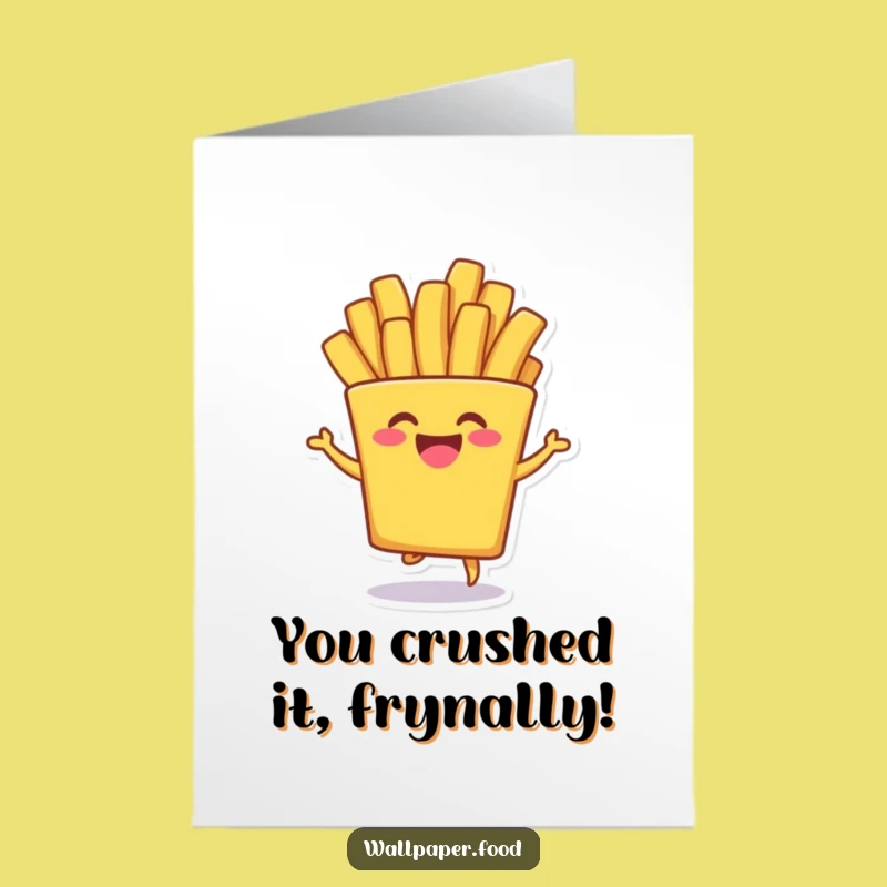 Free Printable Congrats Card: Giggling Fry Shimmy, Fun Downloadable Celebration
