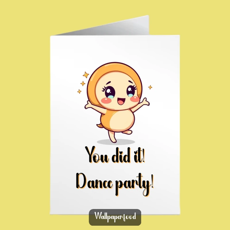 Free Printable Congrats Card: Sparkly Dancing Caramel Swirl - Funny Downloadable!