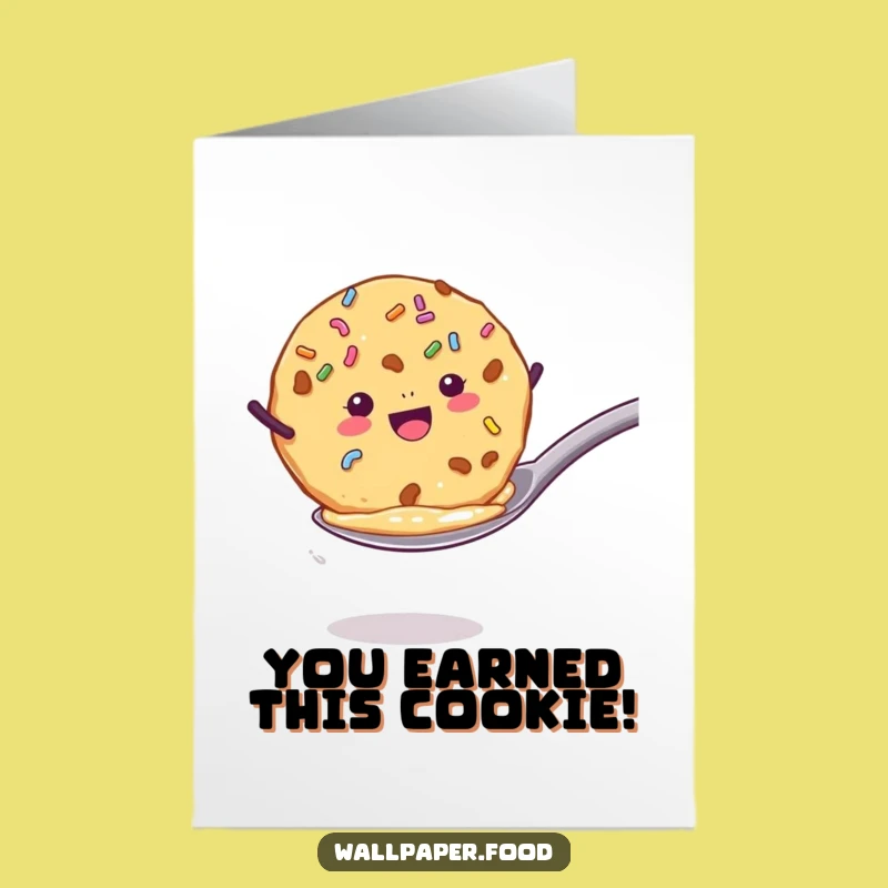 Free Printable Congrats Card: Leaping Cookie to Celebrate Your Awesome Success