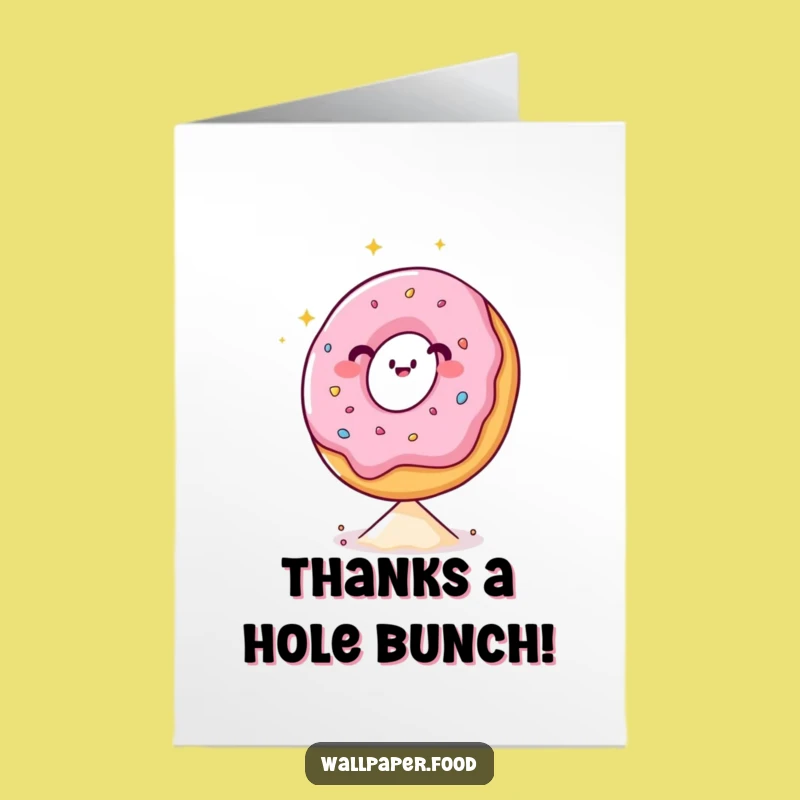 Free Printable Funny Donut Thank You Card - Sweet Balance Downloadable Gift