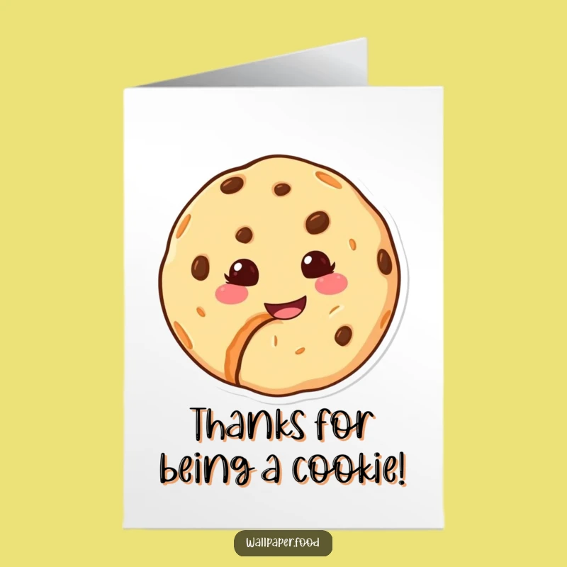 Free Printable Thank You Card: Cookie Character's Thankful Bite