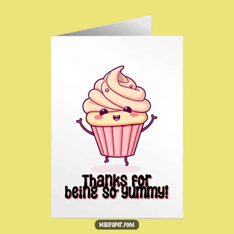 Free Printable Thank You Card: Cupcake Spin Thanks, Downloadable Gift