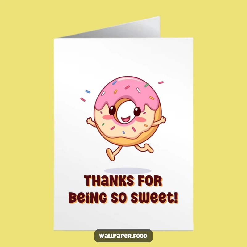Free Printable Thank You Card: Donut Skip Funny Downloadable for Sweet Appreciation