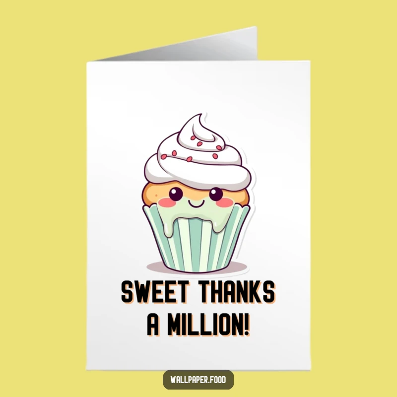 Free Printable Thank You Card: Happy Dripping Cupcake - Easy Download