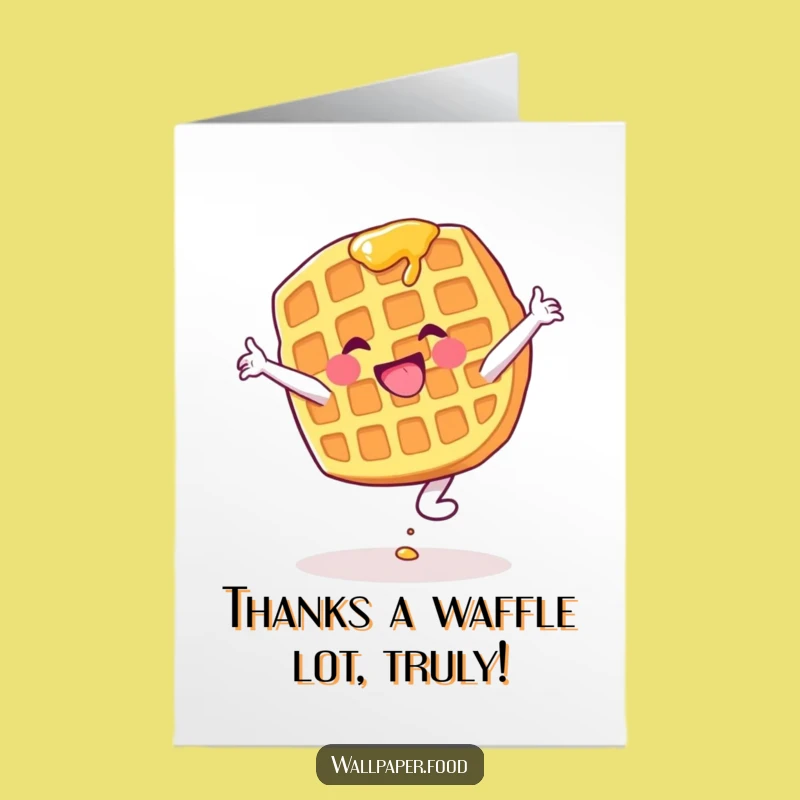 Free Printable Thank You Waffle Cartwheel Card - Funny Downloadable Gift