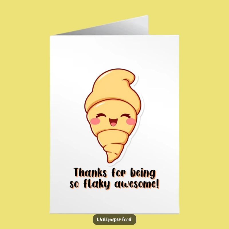 Free Printable Croissant Thank You Card: Delicious Downloadable Gift for Gratitude