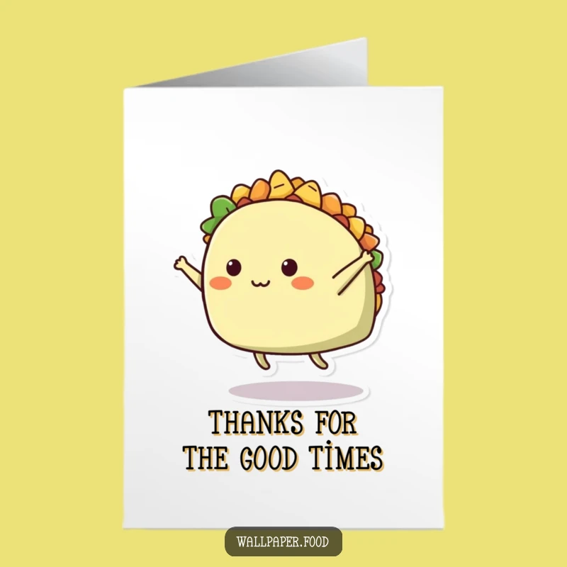 Free Printable Funny Taco Thank You Card - Hilarious Split Gesture Downloadable Gift