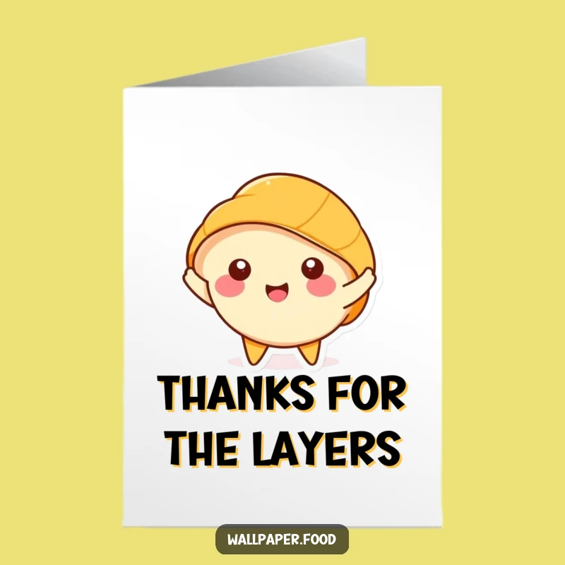 Free Printable Thank You Card: Croissant Stretch Funny Downloadable Gift