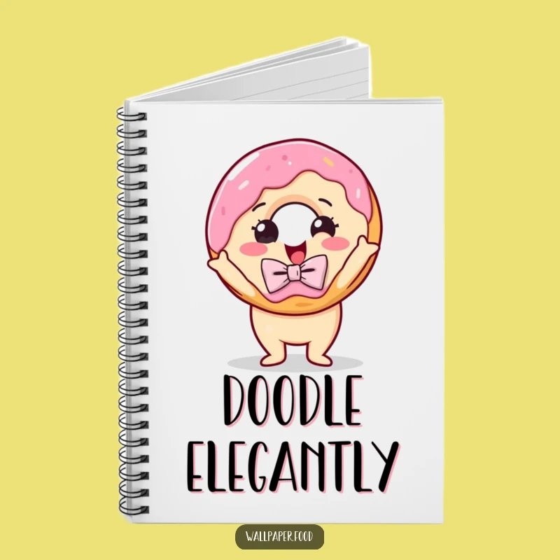 Funny Donut Bow Tie Notebook - Dramatic Sweet Journal Gift!
