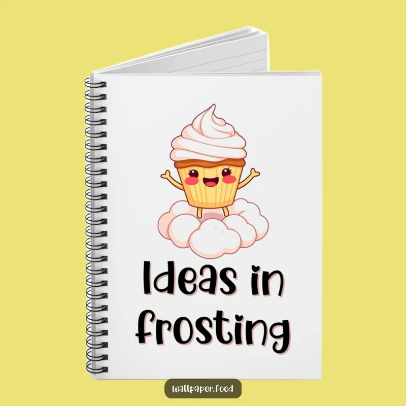 Funny Cupcake Cloud Notebook - Jot Down Ideas with This Sweet Treat