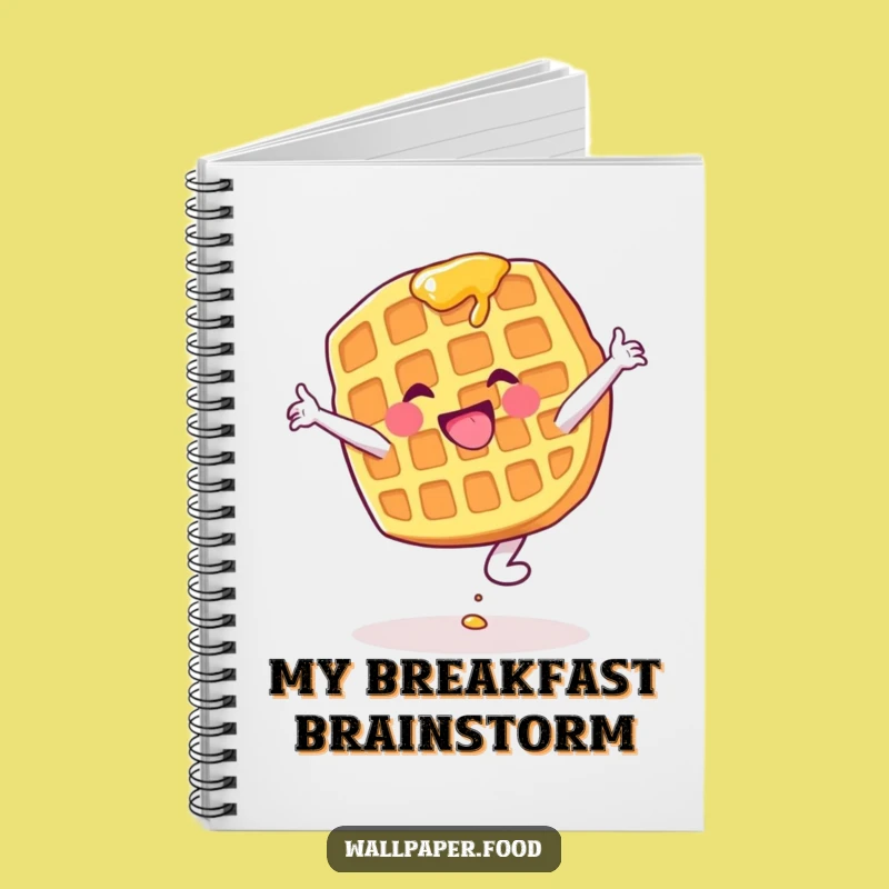 Funny Waffle Cartwheel Notebook: Capture Ideas With This Hilarious Breakfast Character Journal, Fun Funny Gift!