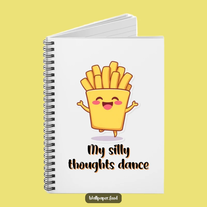 Funny French Fry Shimmy Notebook - Jot Down Ideas with Fun Moves