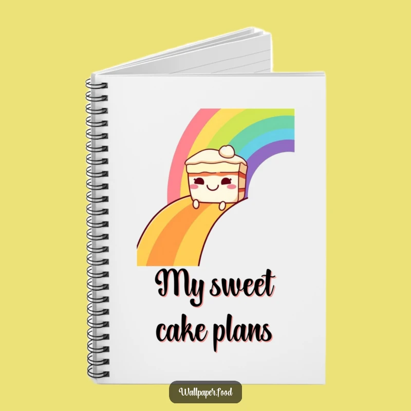 Funny Grinning Cake Rainbow Notebook: Write Down Sweet Thoughts and Smiles