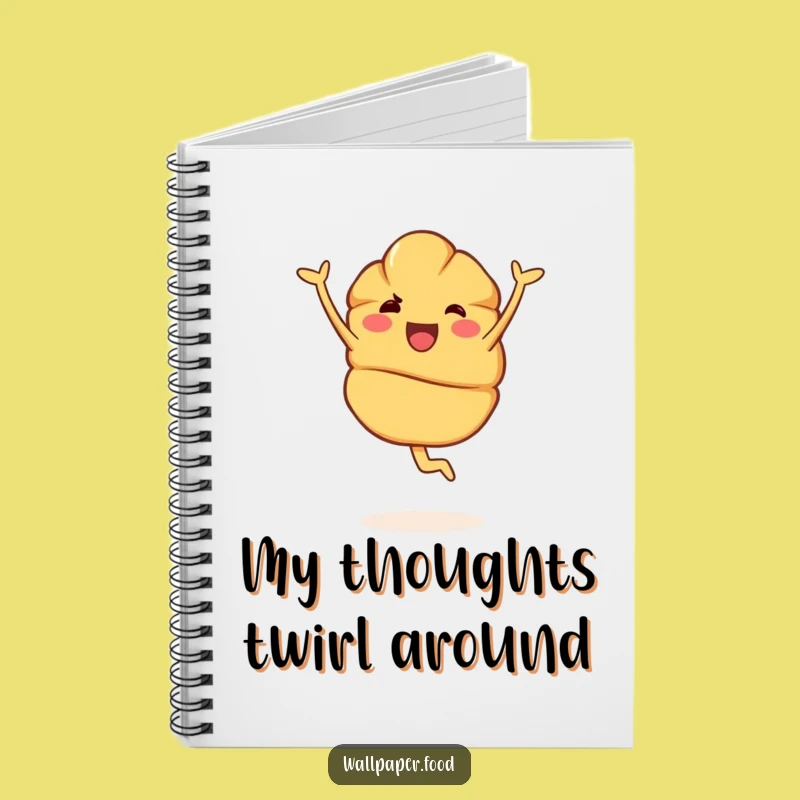 Funny Croissant Pirouette Notebook - Jot Down Ideas with Flair