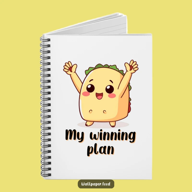 Funny Cheering Taco Notebook - Plan Your Victories with Joy