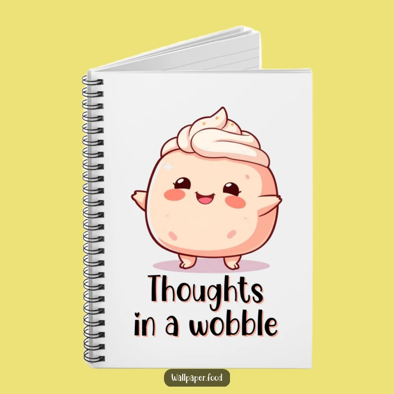 Funny Cake Character Wobble Notebook - Sweet Pages, Perfect Gift for Notes