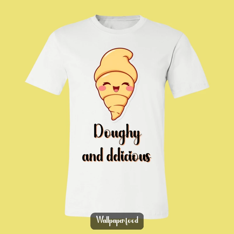 Funny Croissant Wink T-Shirt - Cheeky Pastry Character Tee for a Good Laugh