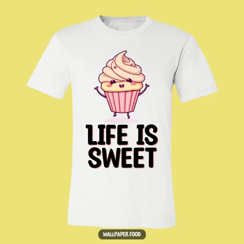 Funny Cupcake Spin T-Shirt: Adorable Dessert Tee for Playful Style