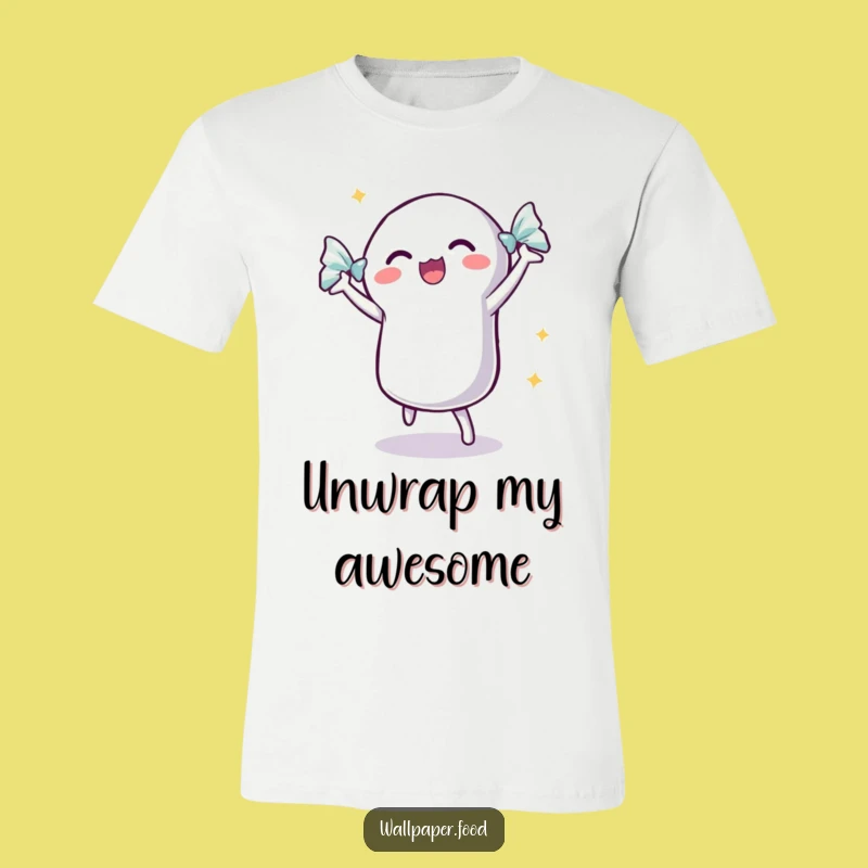 Funny Dancing Candy T-Shirt: Shimmering Wrapper Tee, Joyful Humorous Gift