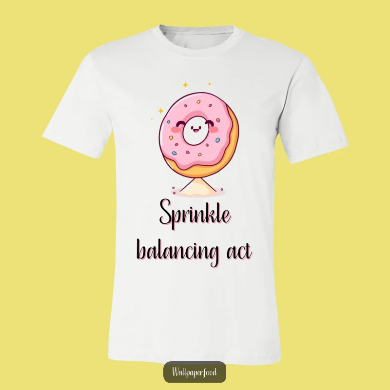 Funny Donut Sprinkle Balance T-Shirt: Wear your happy with this sweet tee.