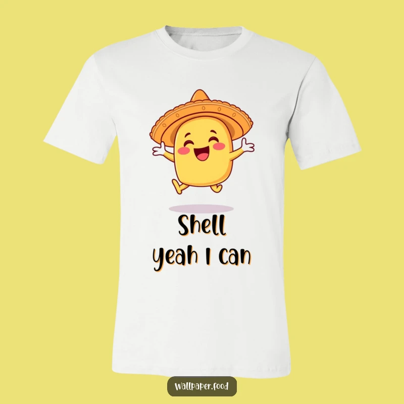 Funny Happy Taco Sombrero Leap T-Shirt: Wear Your Fiesta Spirit