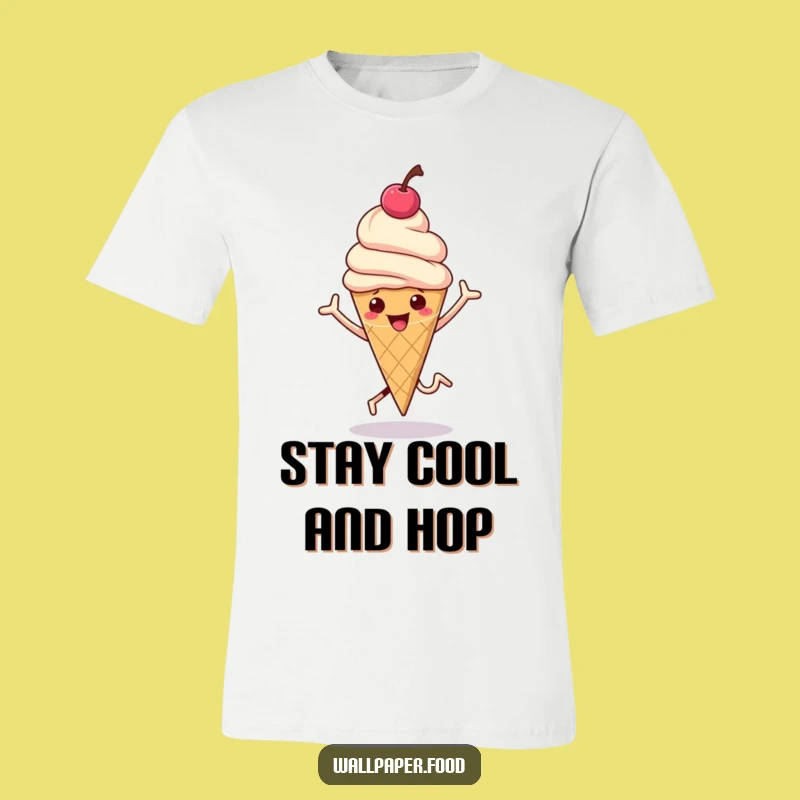Funny Hopping Ice Cream T-Shirt - Wear Sweetness and Bouncing Fun