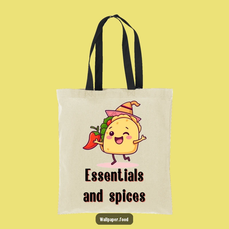 Funny Taco Dancing Tote Bag - Eco-Friendly Fiesta Shopping Gift!
