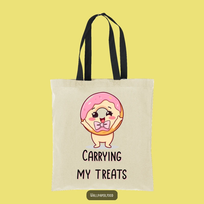 Funny Donut Bow Tie Tote Bag - Stylish Drama Carryall Gift!